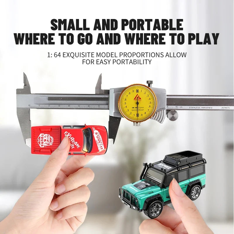 6601Green RC Car MINI Alloy 1/64 Remote Control Toy for Kids