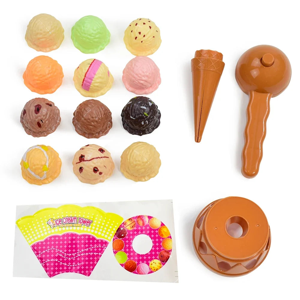 Children Simulation Ice Cream Toy | Pretend Play Kitchen Educational Toy