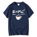 Men's Cotton T-Shirt – Funny Energy=Milk+Coffee Summer Tee