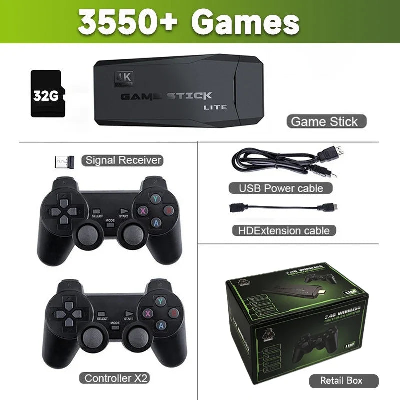 M8 Wireless Game Stick – 64GB Retro Console, 10000 Games