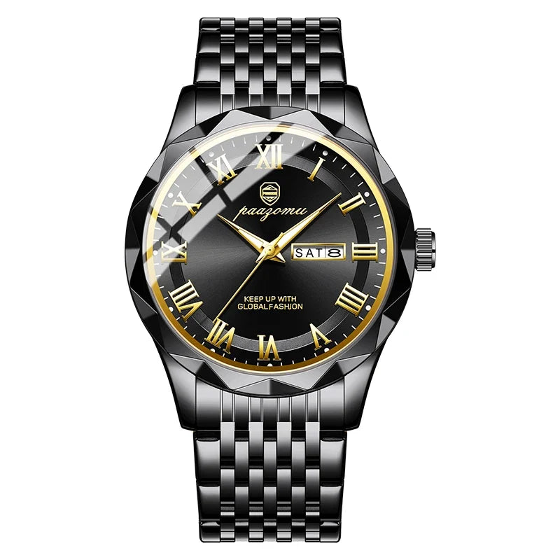 Men's Minimalist Quartz Watch, Stainless Steel, Water Resistant