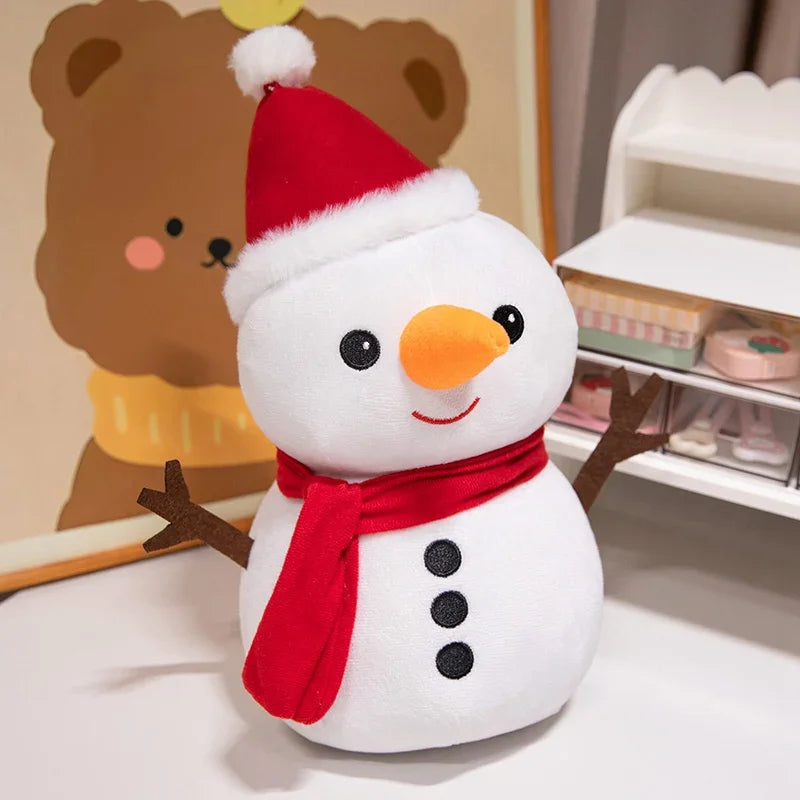 Cute Christmas Plush Toys – Santa, Elk, Snowman & Gingerbread Doll