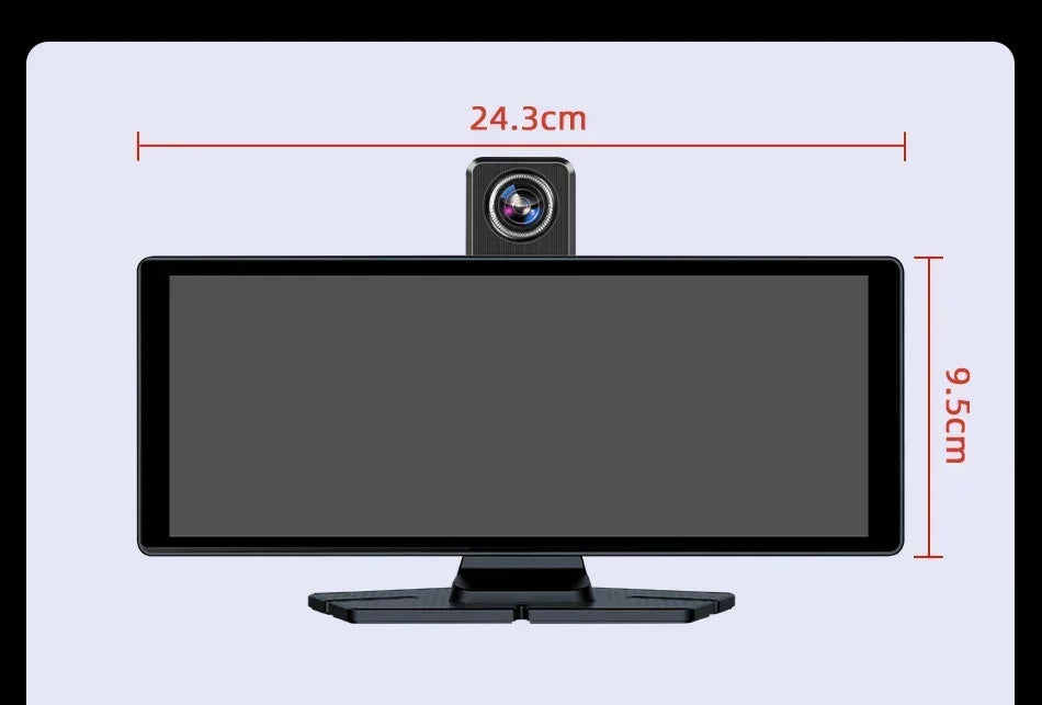10.26" Portable CarPlay Screen – Wireless Car Stereo Touch Display