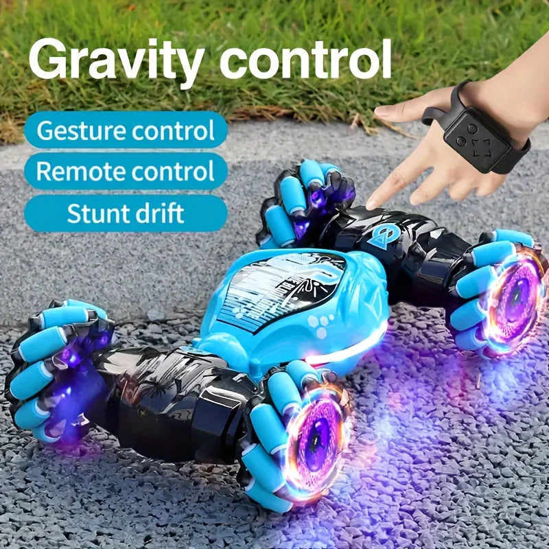 4WD RC Drift Car With LED Lights & Music 360° Stunt Climbing Toy