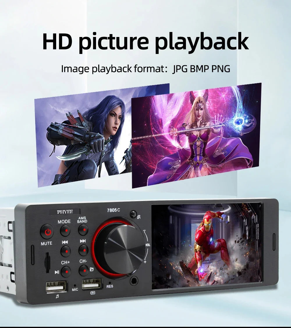 7" Touch Screen Car Radio – MP5 Player with Bluetooth & USB
