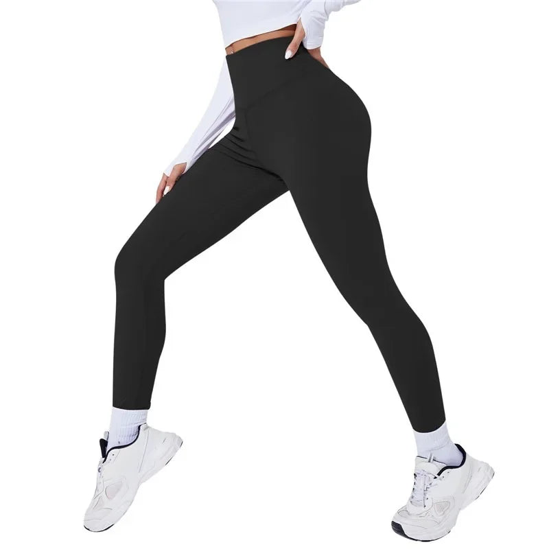 Women's High-Waist Leggings, Thermal Yoga Sports Tights