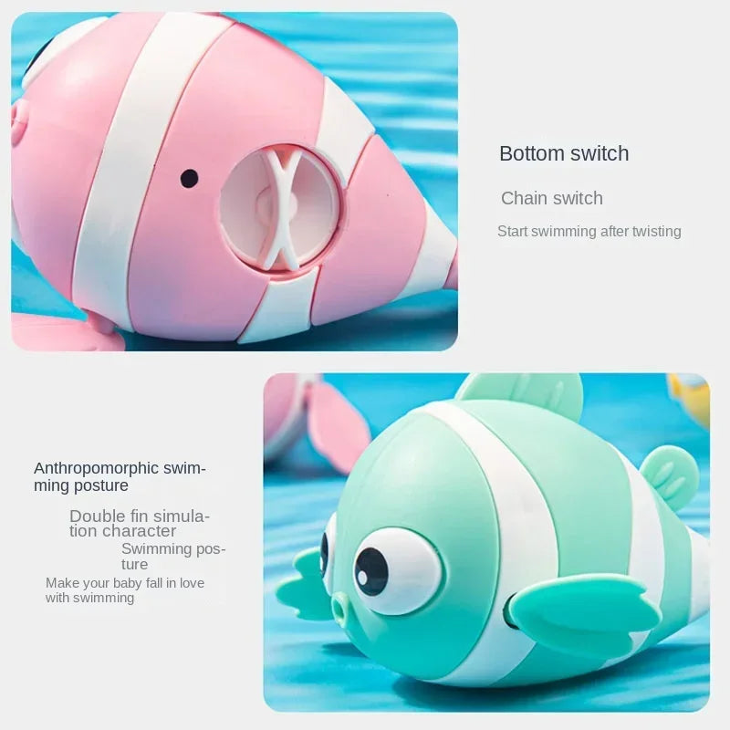 Swimming Clown Fish Bath Toy – Cute Wind-Up Baby Bath Toy