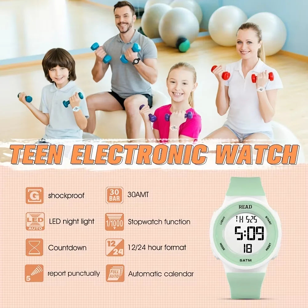 Women's Fashion LED Digital Watch – Waterproof Multi-Function Display Watch