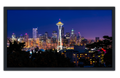 Professionally Framed Seattle Washington Skyline High-Resolution Panoramic Photo 12x22 Wall Art
