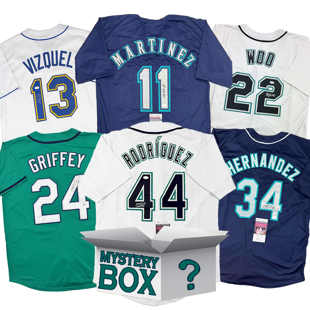 Autographed/Signed Seattle Baseball Jersey Mystery Box with PSA JSA or Beckett COA