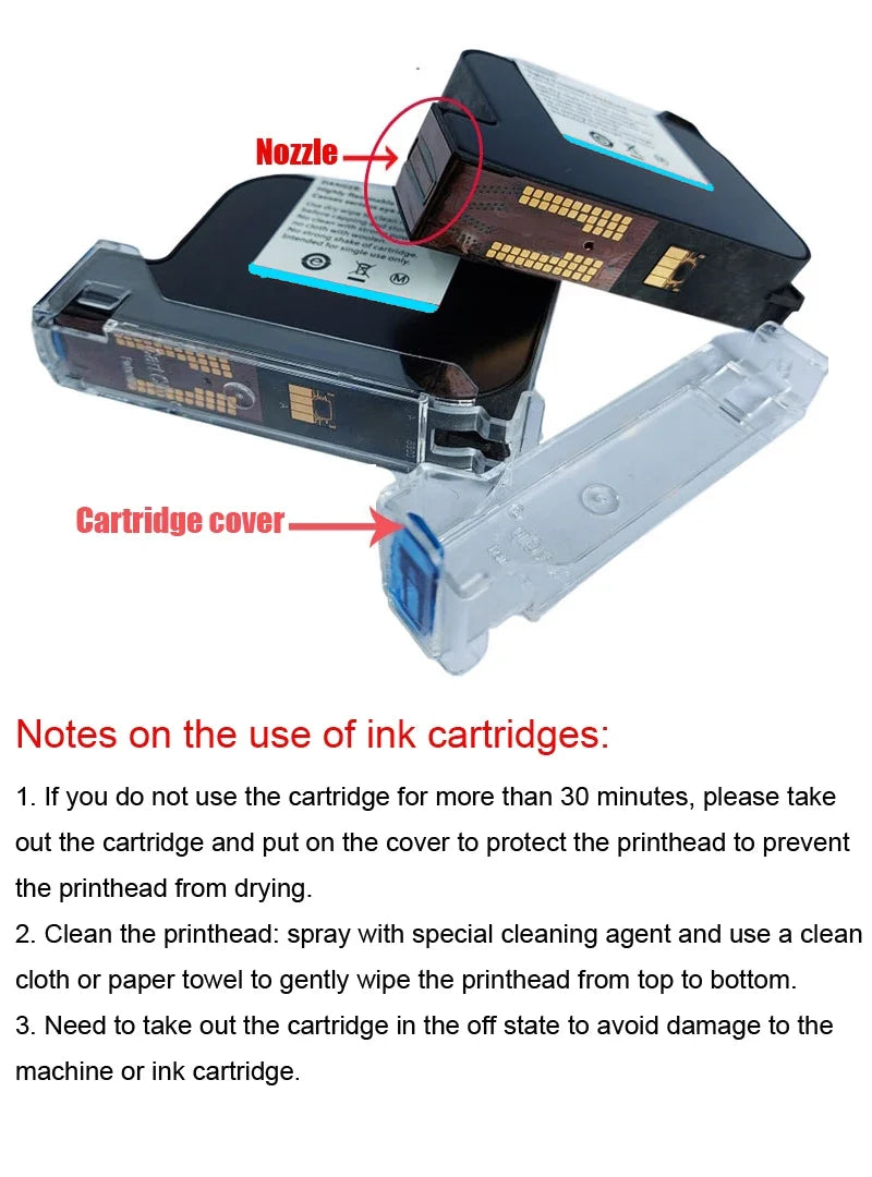 42ml Eco Solvent Ink Cartridge – Replacement Black Ink for Handheld TIJ Printers