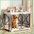 Heavy Duty Wooden Dog Crate End Table For Large Breeds
