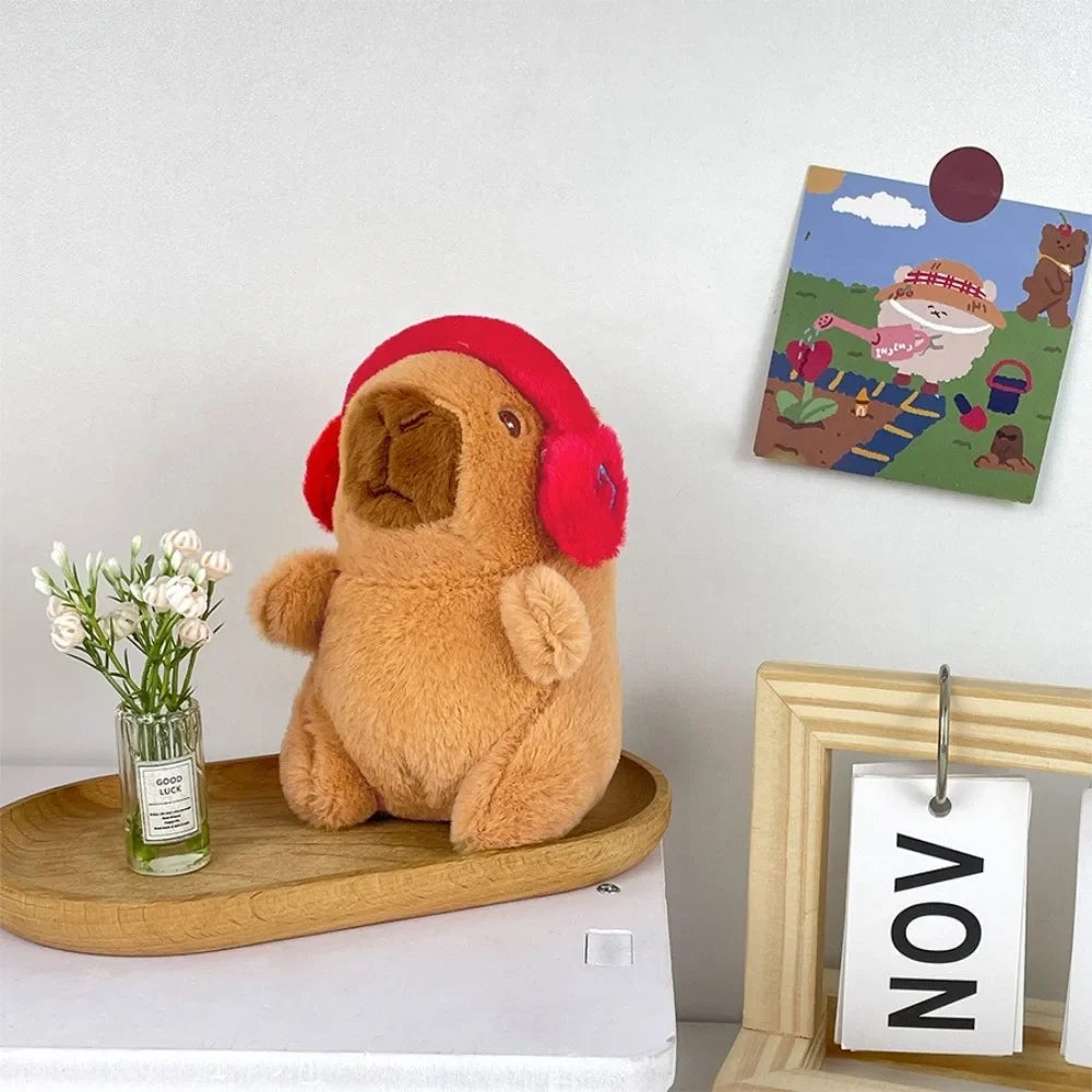 Cute Capybara Plush Toy – Hoodie with Wings Stuffed Animal Doll