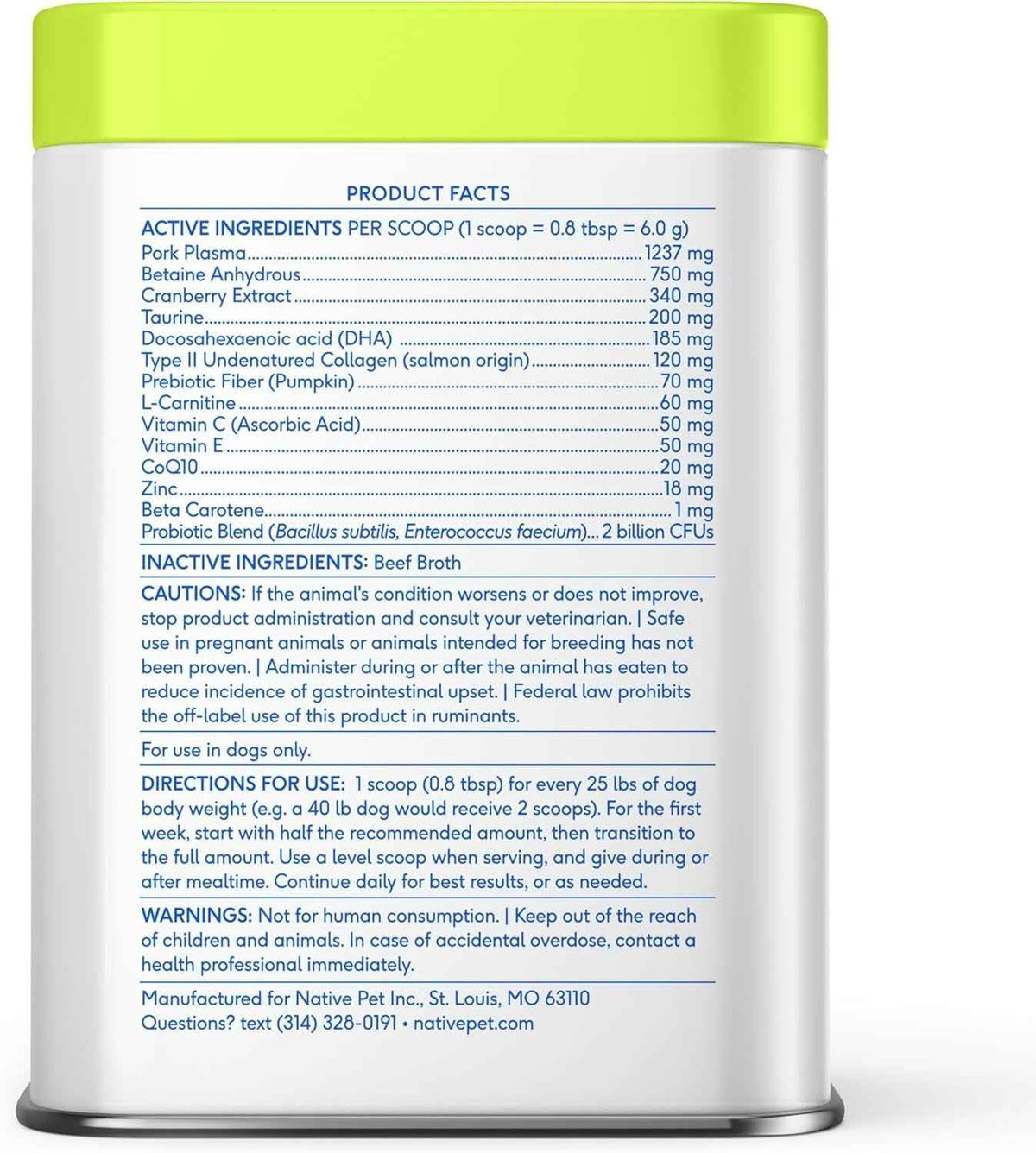 Senior Dog Multivitamin Powder 12-in-1 Joint Brain Digestion Immune 30 Scoops