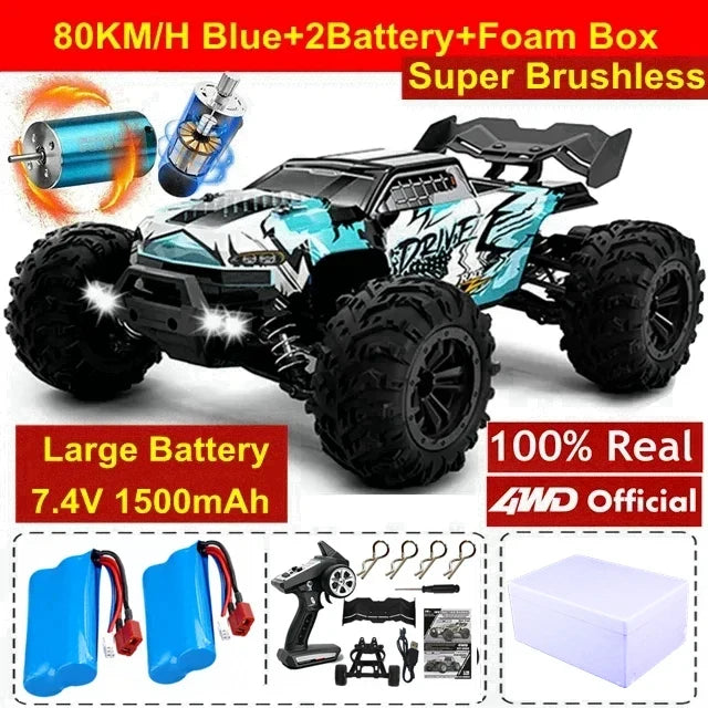 4WD Remote Control Car High-Speed 50-80KM/H Off-Road Buggy Truck