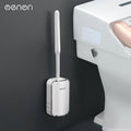 Wall Mount Toilet Brush Set with Quick Drain Holder, Compact Bathroom Brush