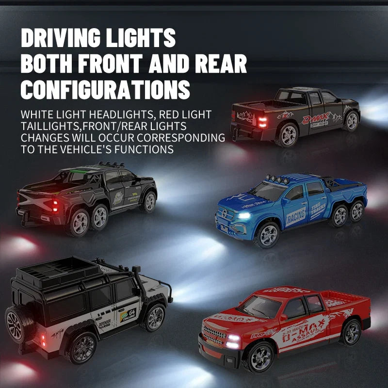 6601Green RC Car MINI Alloy 1/64 Remote Control Toy for Kids