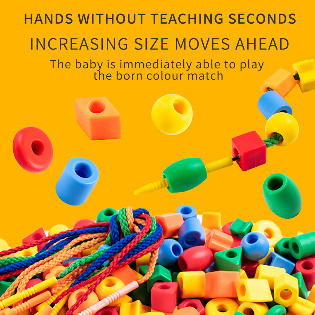 Beaded DIY Puzzle Bracelet – Educational Geometry Shape Toy for Kids