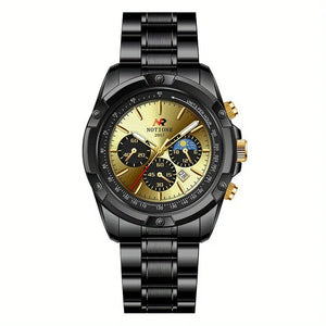 black golden watch