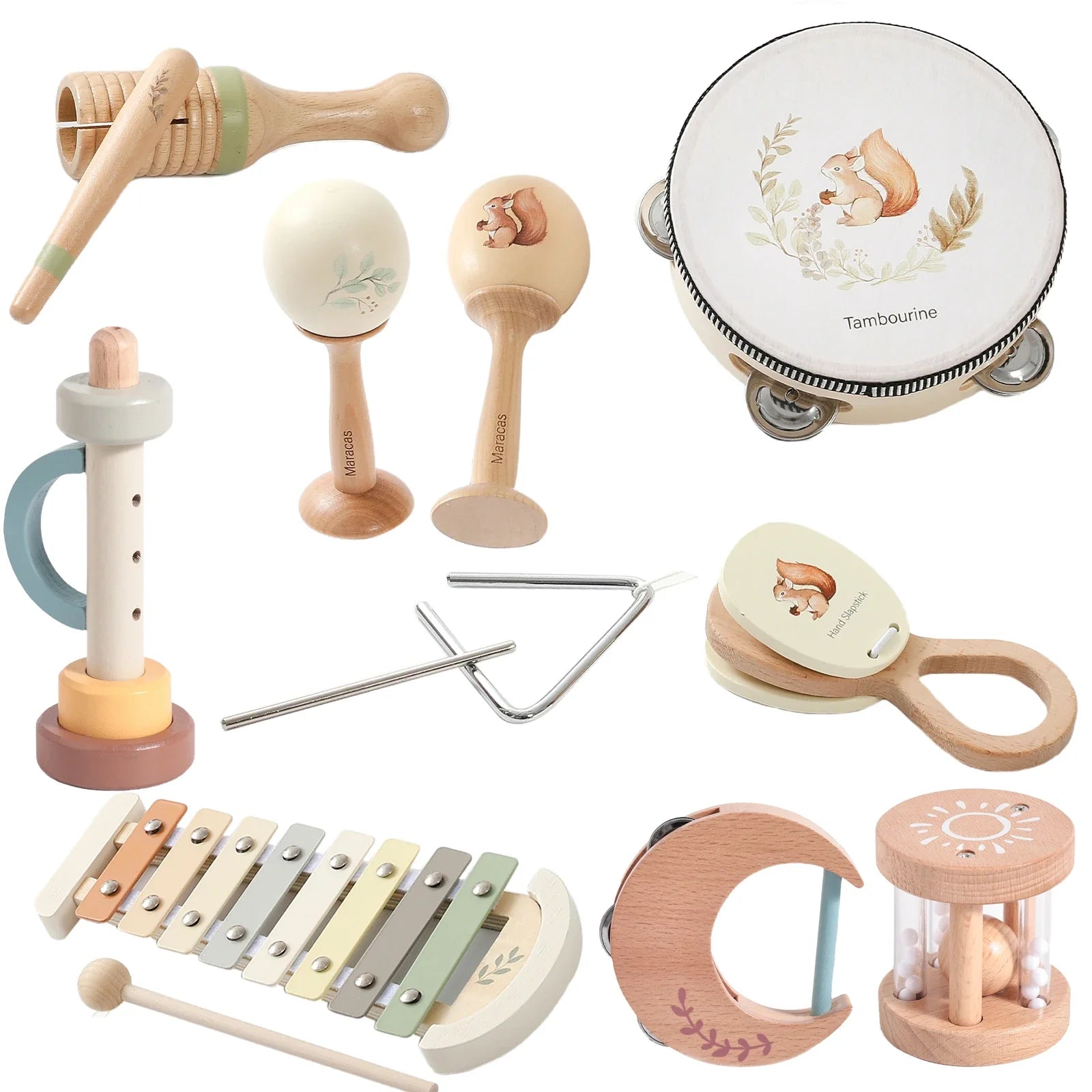 Montessori Musical Instruments Baby Toys | Drum & Xylophone for 0–12 Months