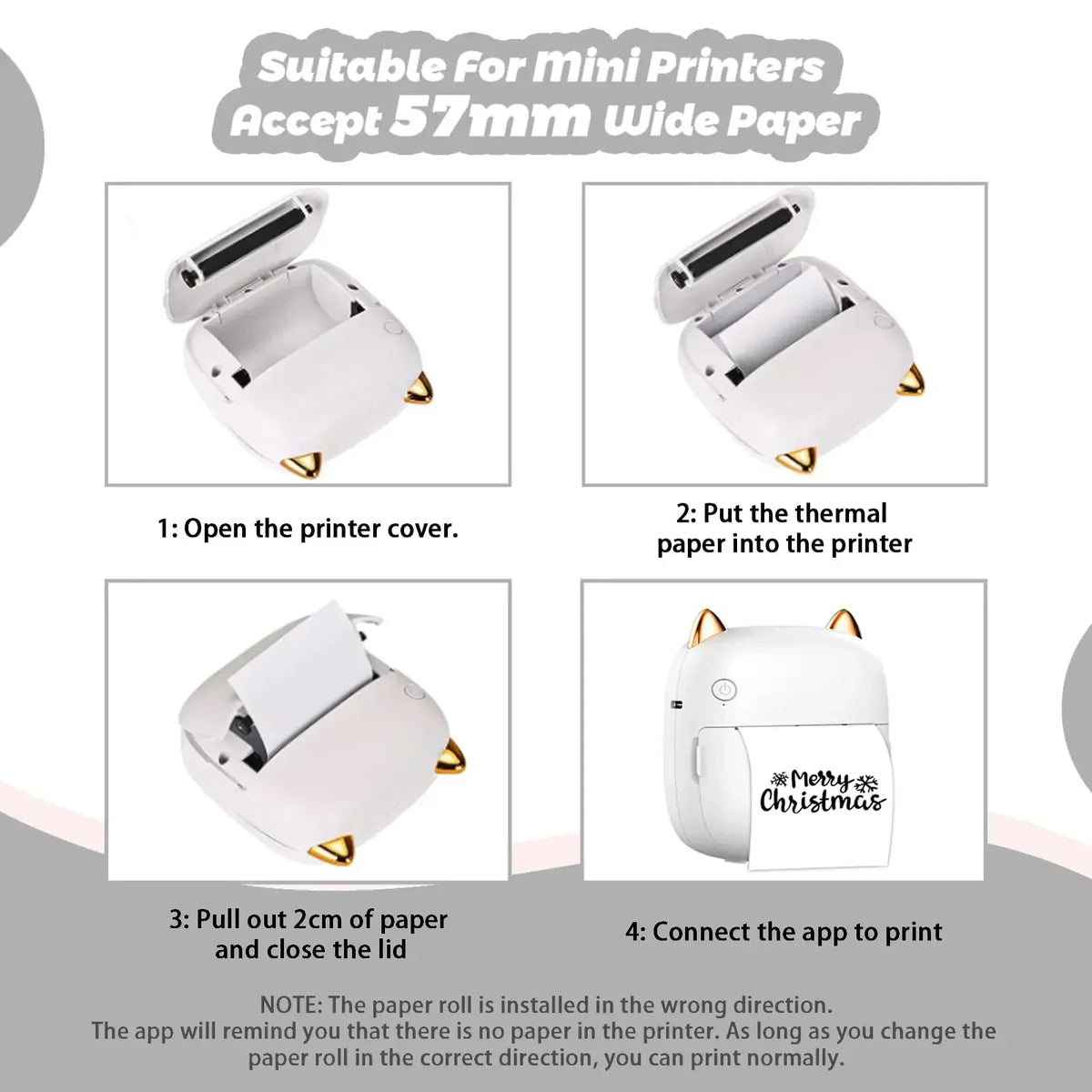 Mini Portable Thermal Label Printer – Self-Adhesive Sticker Printer