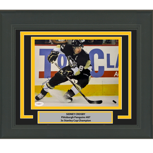 Framed Autographed/Signed Sidney Crosby Pittsburgh Penguins 8x10 Hockey Photo JSA COA