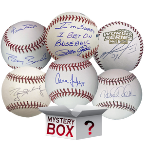 Autographed/Signed Rawlings Official MLB Baseball Mystery Box with PSA JSA or Beckett COA