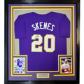 Framed Autographed/Signed Paul Skenes 35x39 Purple LSU College Baseball Jersey JSA COA