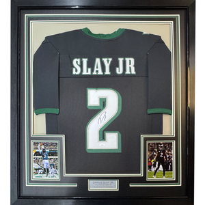 Framed Autographed/Signed Darius Slay Jr. 35x39 #2 Philadelphia Black Football Jersey JSA COA