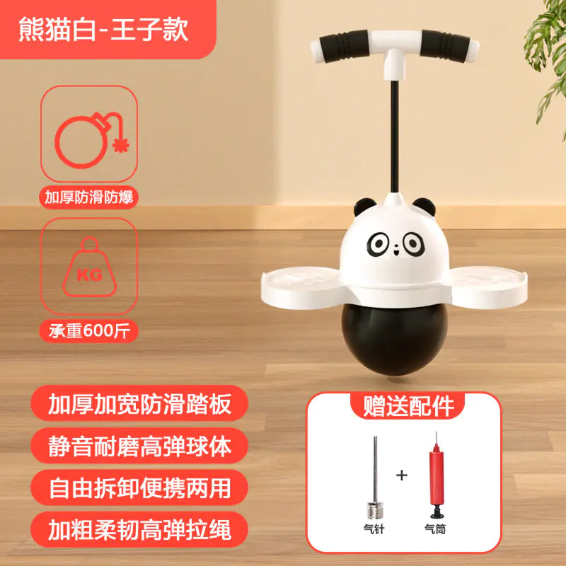 Glowing Panda Bouncing Ball for Kids' Balance Play