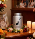 Stainless Steel Pet Memorial Urn for Cats & Small Dogs