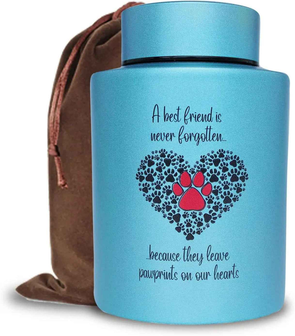 Stainless Steel Pet Memorial Urn for Cats & Small Dogs