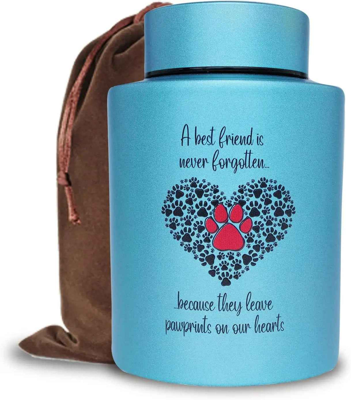Stainless Steel Pet Memorial Urn for Cats & Small Dogs