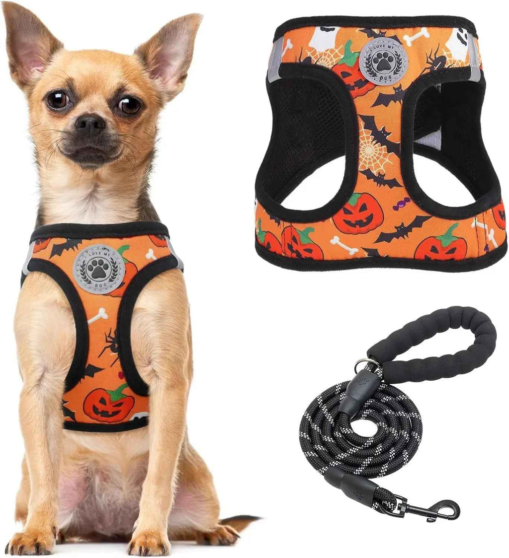 Step-In No-Pull Dog Harness & Leash Set, Reflective