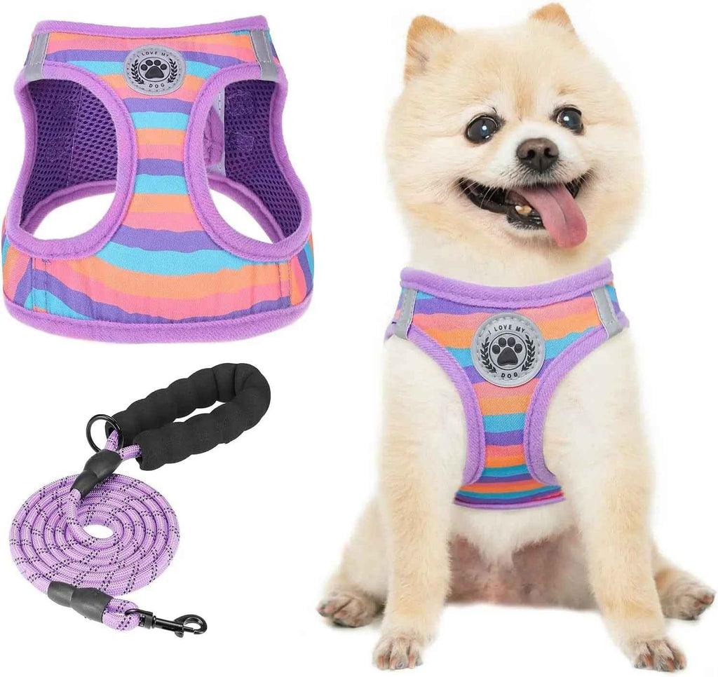 Step-In No-Pull Dog Harness & Leash Set, Reflective