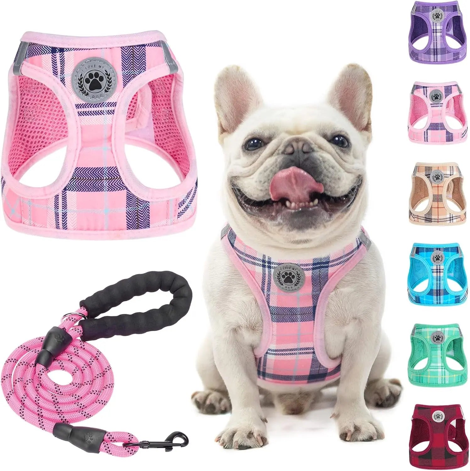 Step-In No-Pull Dog Harness & Leash Set, Reflective