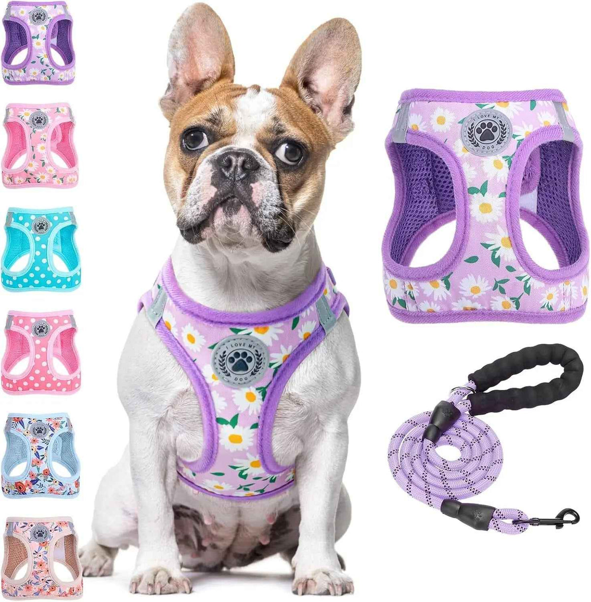 Step-In No-Pull Dog Harness & Leash Set, Reflective