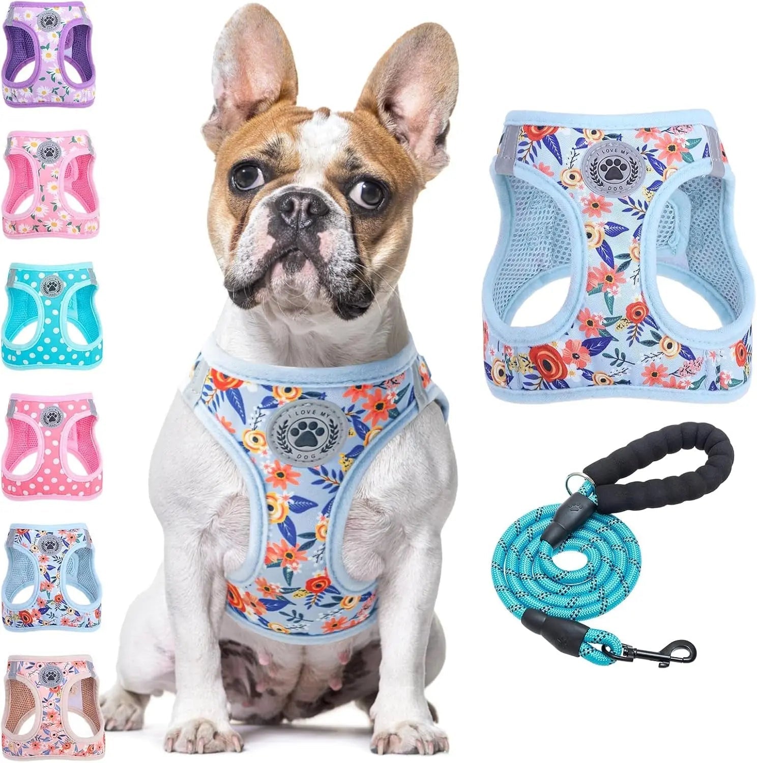 Step-In No-Pull Dog Harness & Leash Set, Reflective