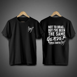 "Straight Since Birth" – Funny Sarcastic Pride Graphic Top