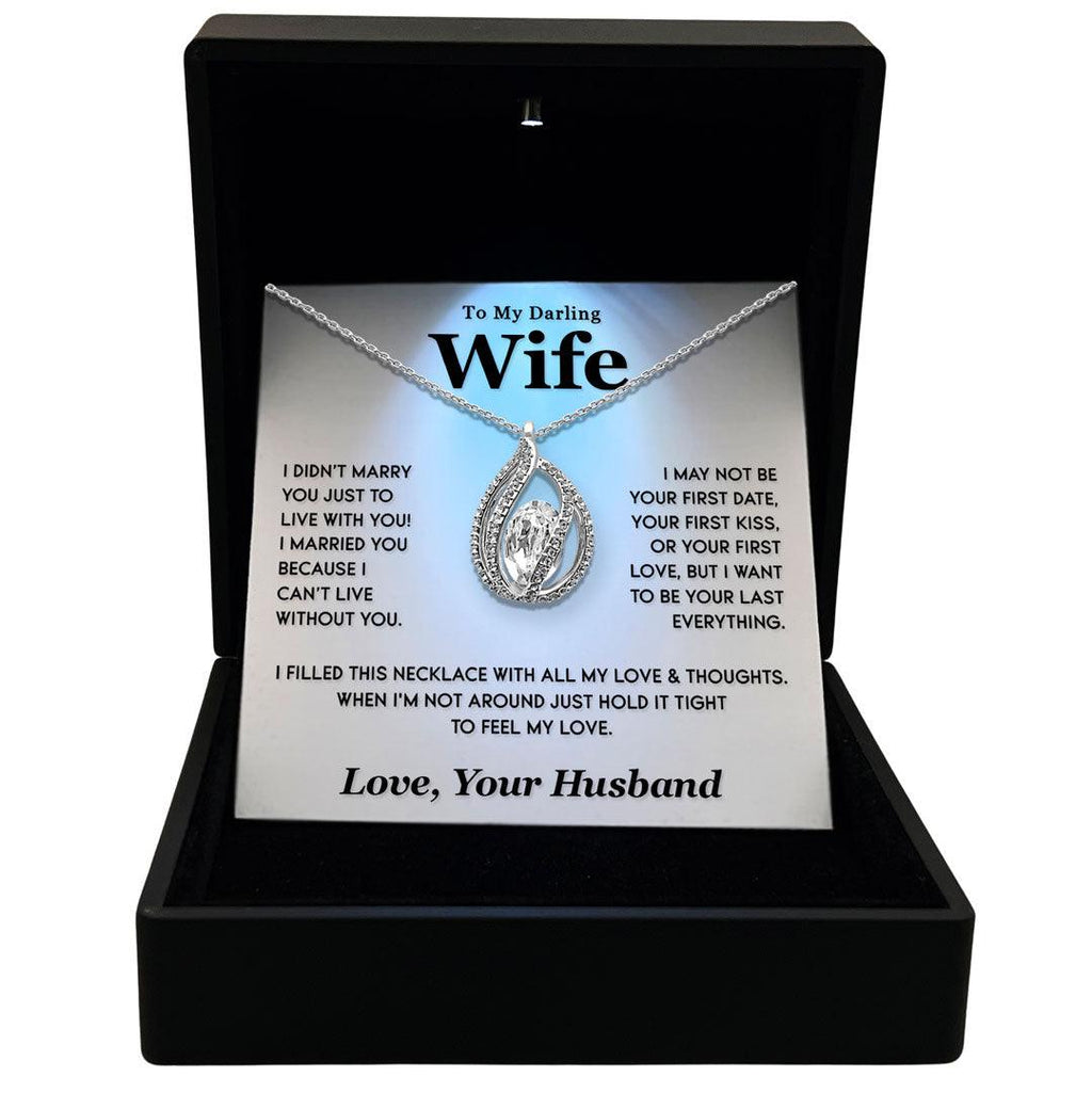 TRYNDI™ To My Darling WifeBirdcage Necklace With Authentic Swarovski Crystals