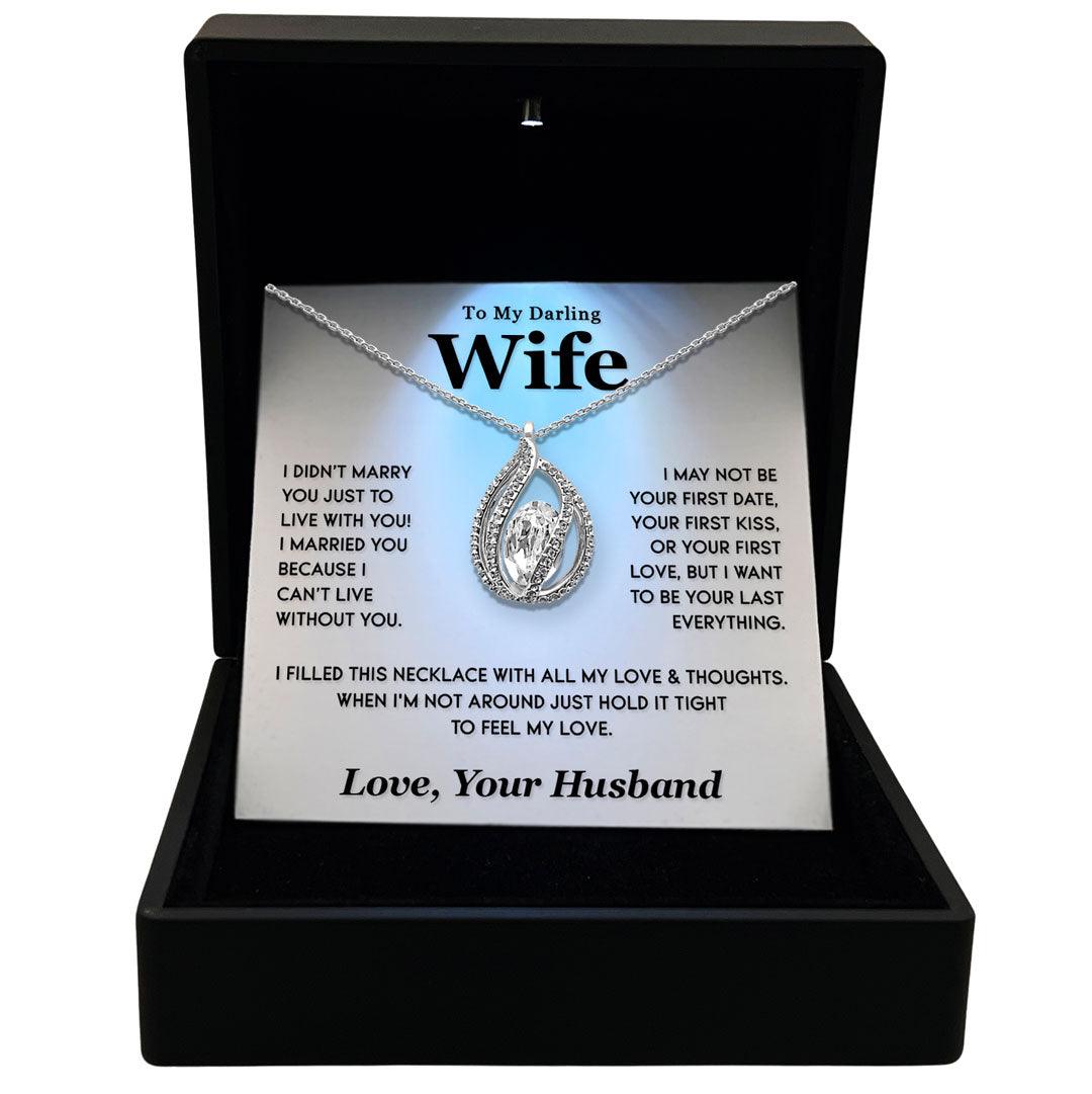 TRYNDI™ To My Darling WifeBirdcage Necklace With Authentic Swarovski Crystals
