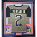 Framed Autographed/Signed Patrick Surtain II 35x39 Denver Salute To Service Football Jersey JSA COA