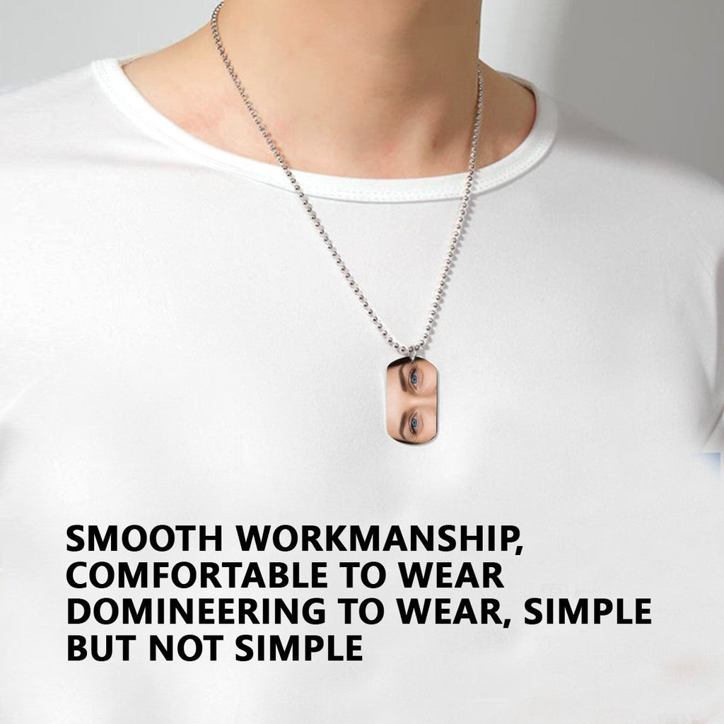 Custom Double-Sided Eye Photo Pendant Necklace – His Eyes, Her Eyes & More