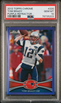 Graded 2012 Topps Chrome Tom Brady #220 Purple Refractor /499 Football Card PSA 10 Gem Mint