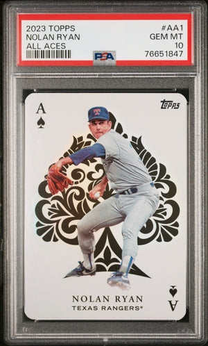 Graded 2023 Topps Nolan Ryan #AA1 All Aces Baseball Card PSA 10 Gem Mint