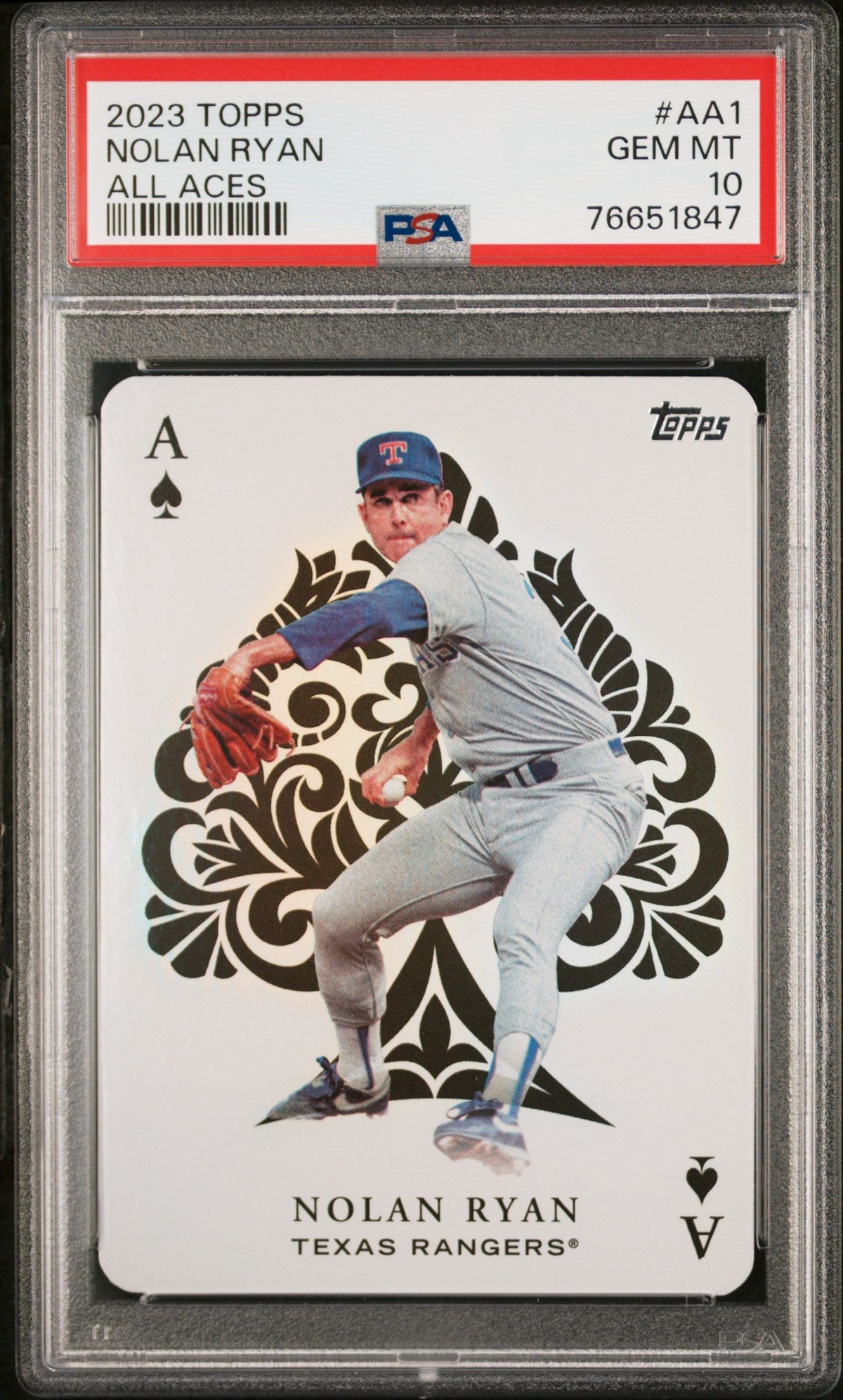 Graded 2023 Topps Nolan Ryan #AA1 All Aces Baseball Card PSA 10 Gem Mint