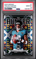 Graded 2025 Panini Mosaic Travis Hunter #7 Introductions Rookie RC Football Card PSA 10 Gem Mint