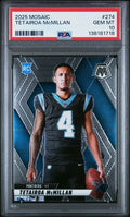 Graded 2025 Panini Mosaic Tetairoa McMillan #274 Variation Rookie RC Football Card PSA 10 Gem Mint