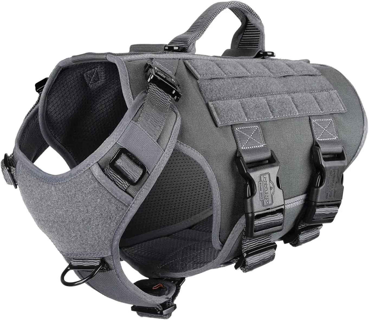 Tactical Dog Harness 6 Buckle No Pull MOLLE Vest Adjustable 3/4 Coverage