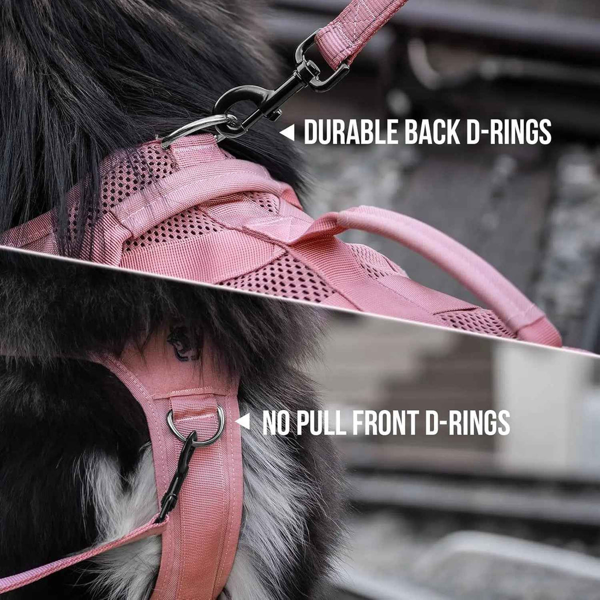 Tactical No-Pull Dog Harness with MOLLE Vest & Dual Handles